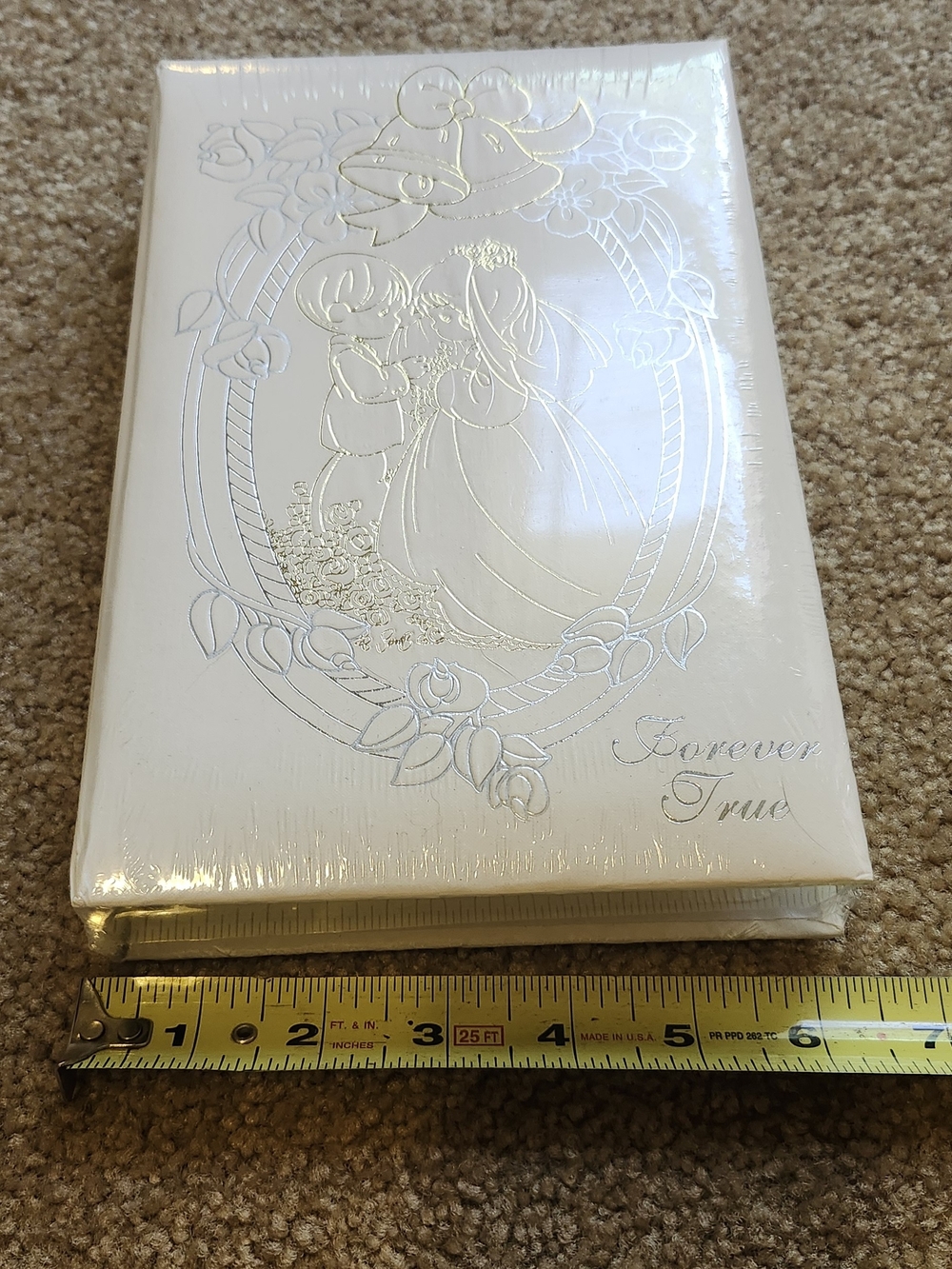 Precious Moments White Wedding Keepsake Video Box with Silver Logo
